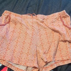 pink sleeping shorts size medium